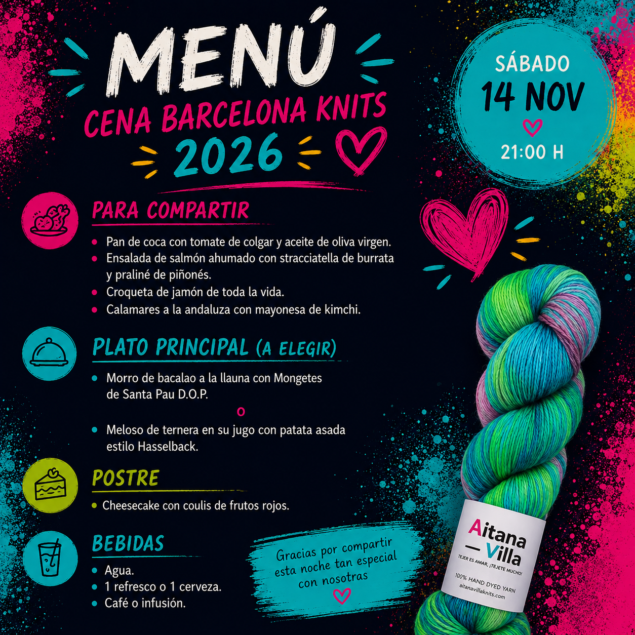 Cena Barcelona Knits Festival 2026