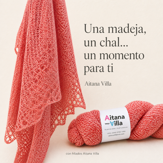 Una madeja, un chal ... un momento para ti (8+1 patrones de punto)